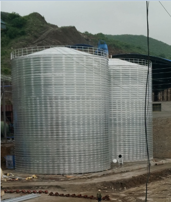 开鲁粮食钢板仓的安装全过程不用热焊接